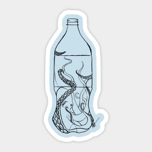 Bottled Octopus Sticker